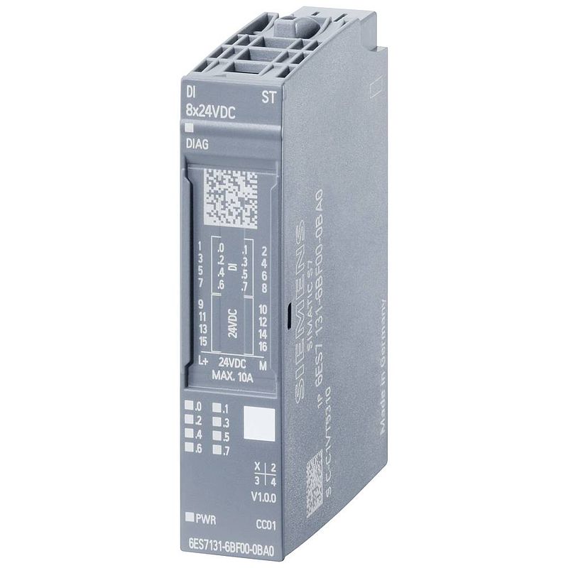 Foto van Siemens 6es7131-6bf00-0ca0 plc-ingangsmodule 30 v, 24 v/dc