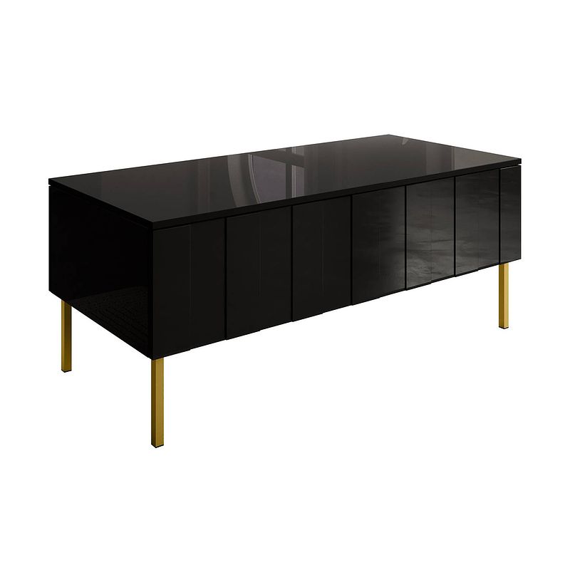 Foto van Meubella salontafel elysian - zwart - 120 cm