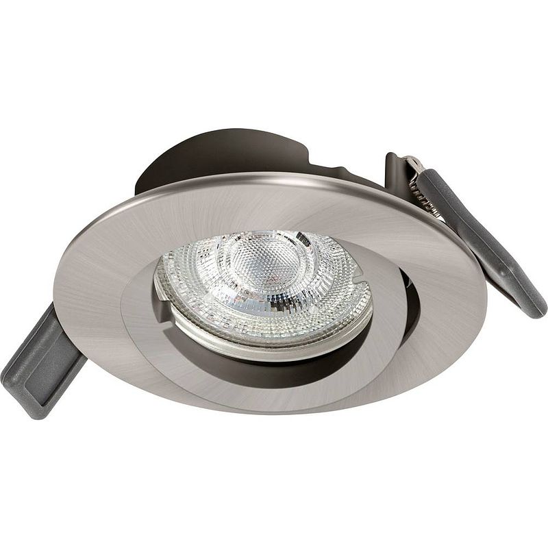 Foto van Ledvance recess downlight twistlock gu10 led-inbouwlamp voor badkamer gu10 4.5 w ip20 nikkel