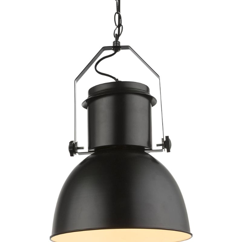 Foto van Industriële hanglamp kutum - l:27cm - e27 - metaal - zwart