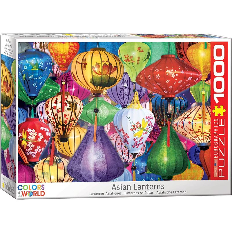 Foto van Eurographics puzzel asian lanterns - 1000 stukjes