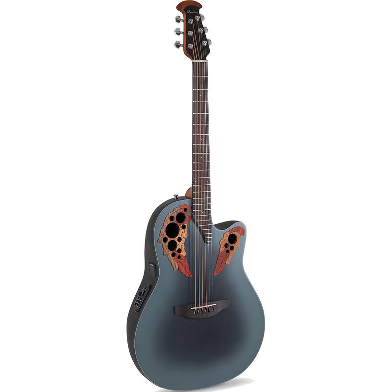 Foto van Ovation ce44-rbb celebrity elite mid depth reverse blue burst elektrisch-akoestische westerngitaar