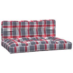 Foto van The living store palletkussens - polyester - zachte vulling - brede toepassing - 120 x 80 x 12 cm - met rood