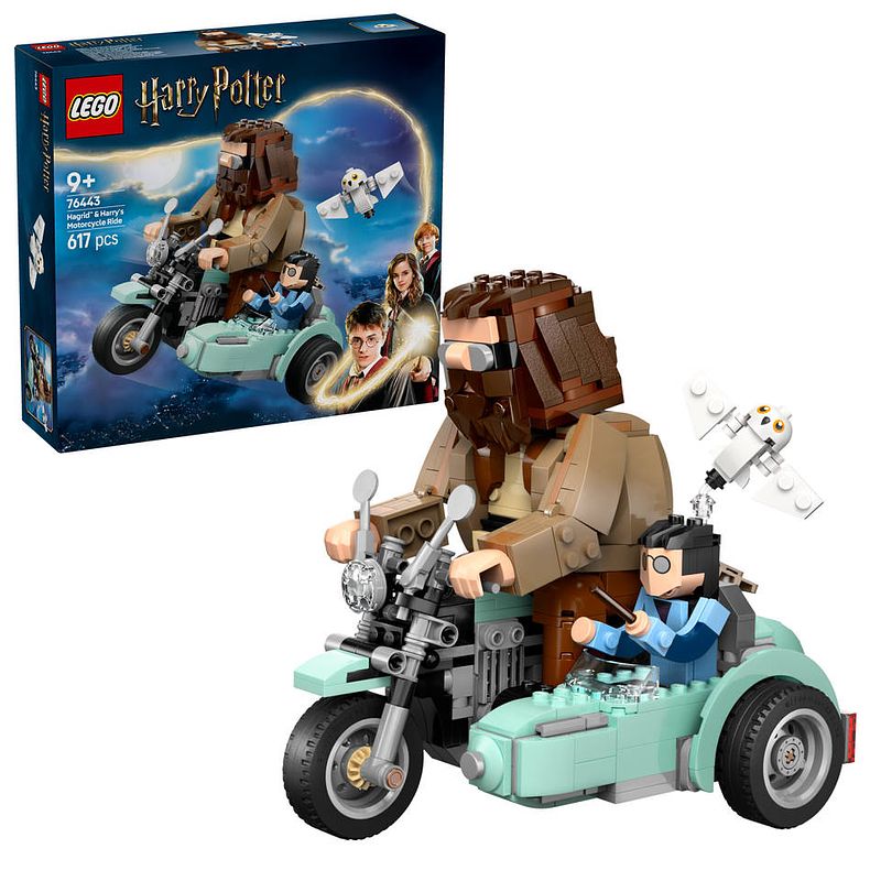 Foto van Lego harry potter hagrid en harry's rit op de motor 76443