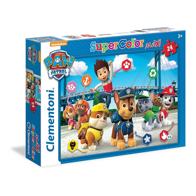 Foto van Clementoni legpuzzel supercolor paw patrol 24 stuks