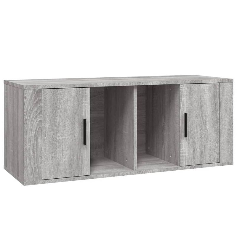 Foto van Vidaxl tv-meubel 100x35x40 cm bewerkt hout grijs sonoma eikenkleurig