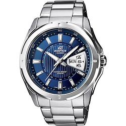 Foto van Casio quartz horloge ef-129d-2avef (l x b x h) 49 x 44.8 x 10.4 mm rvs materiaal (behuizing): rvs materiaal (armband): rvs