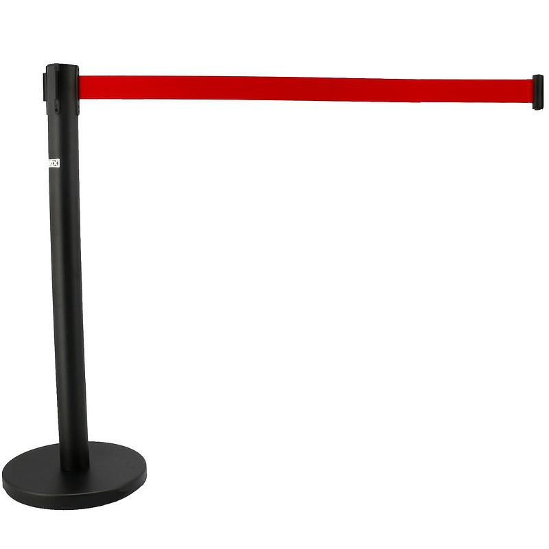 Foto van Innox linemate black afzetpaal 5m, rood lint (per stuk)