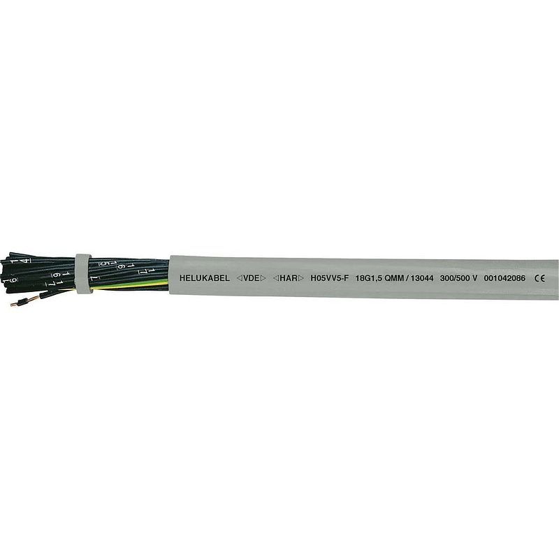 Foto van Helukabel h05vv5-f (nyslyö-jz) stuurstroomkabel 3 g 1.50 mm² grijs 13037-500 500 m