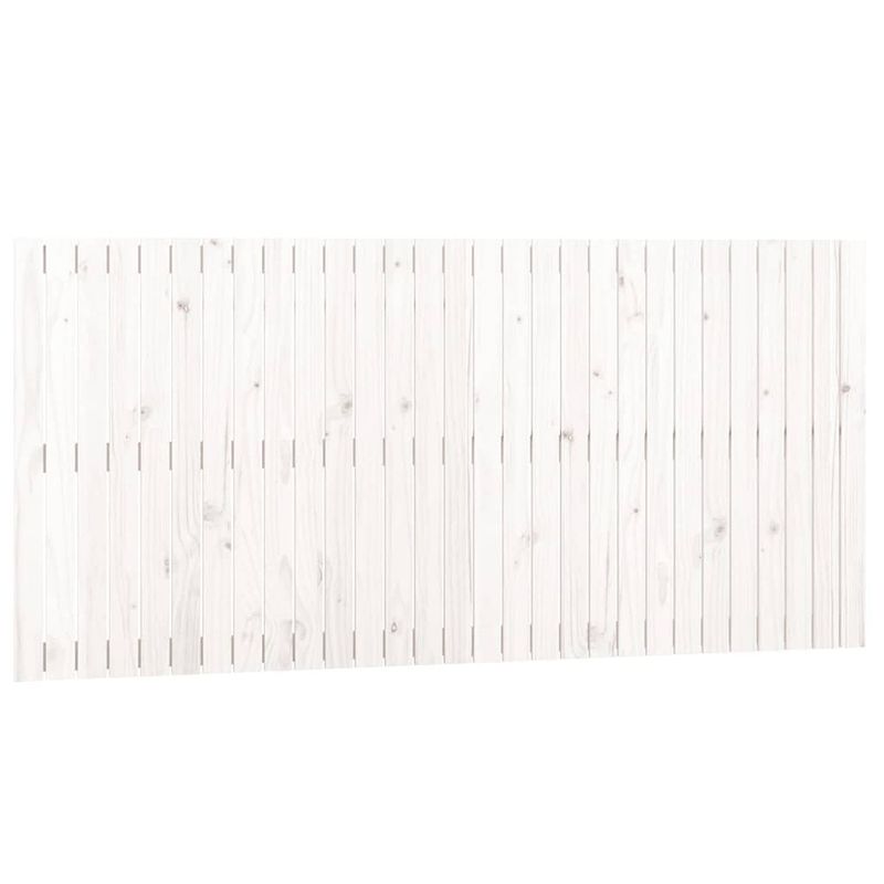Foto van Vidaxl wandhoofdbord 185x3x90 cm massief grenenhout wit