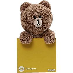 Foto van Line friends knuffelbeer brown hangend 12 x 17 cm pluche bruin