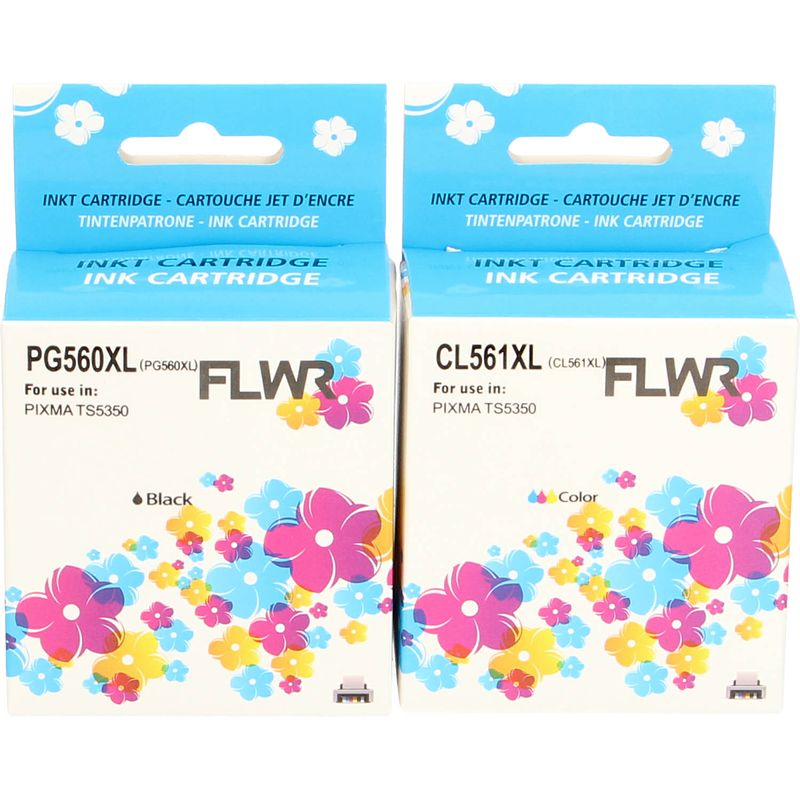 Foto van Flwr canon pg-560xl / cl-561xl zwart en kleur cartridge