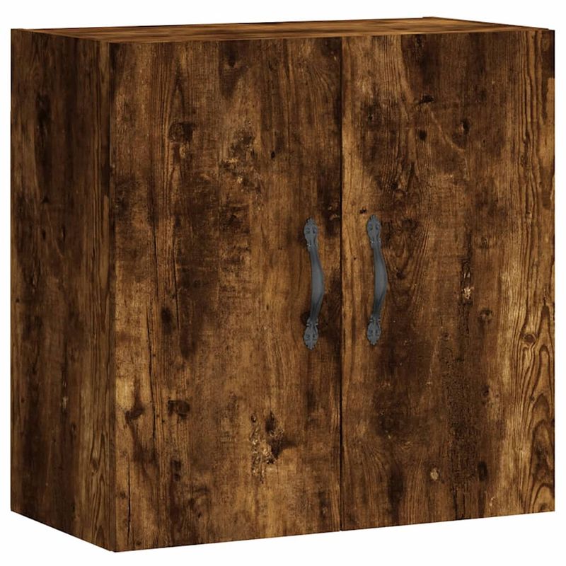 Foto van The living store zwevende wandkast - smoked oak - 60 x 31 x 60 cm