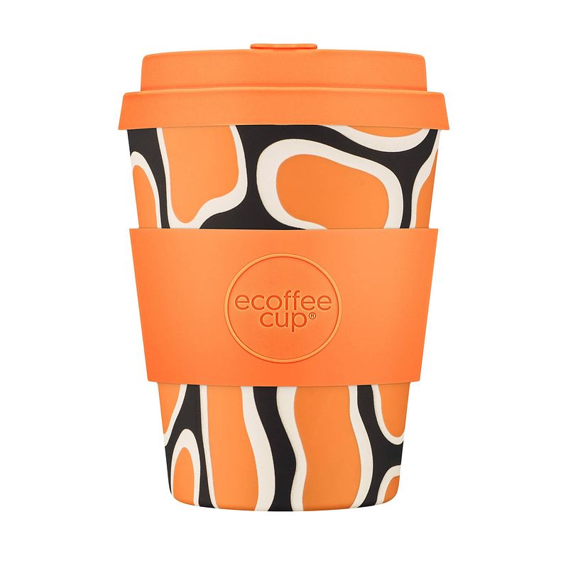 Foto van Ecoffee cup no to nooptlets pla - koffiebeker to go 350 ml - orange siliconen