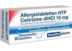 Foto van Healthypharm cetirizine tabletten 10st