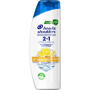 Foto van Head & shoulders citrus fresh 2in1 antiroos shampoo & conditioner tot 100% roosvrij, 480ml bij jumbo