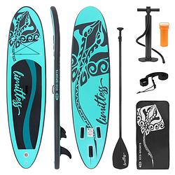 Foto van Opblaasbare stand up paddle board limitless 308x78x10 cm turquoise pvc