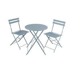 Foto van Lifetime garden bistroset - tafel met 2 stoelen - blauw