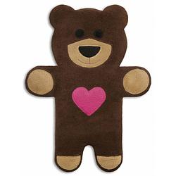 Foto van Leschi warming pillow teddy heart - chocolate