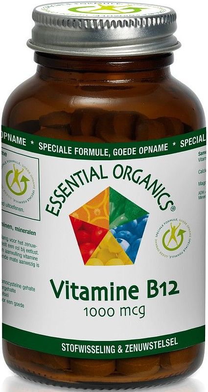Foto van Essential organics vitamine b12 1000mcg tabletten