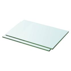 Foto van Vidaxl schappen 2 st 30x15 cm glas transparant