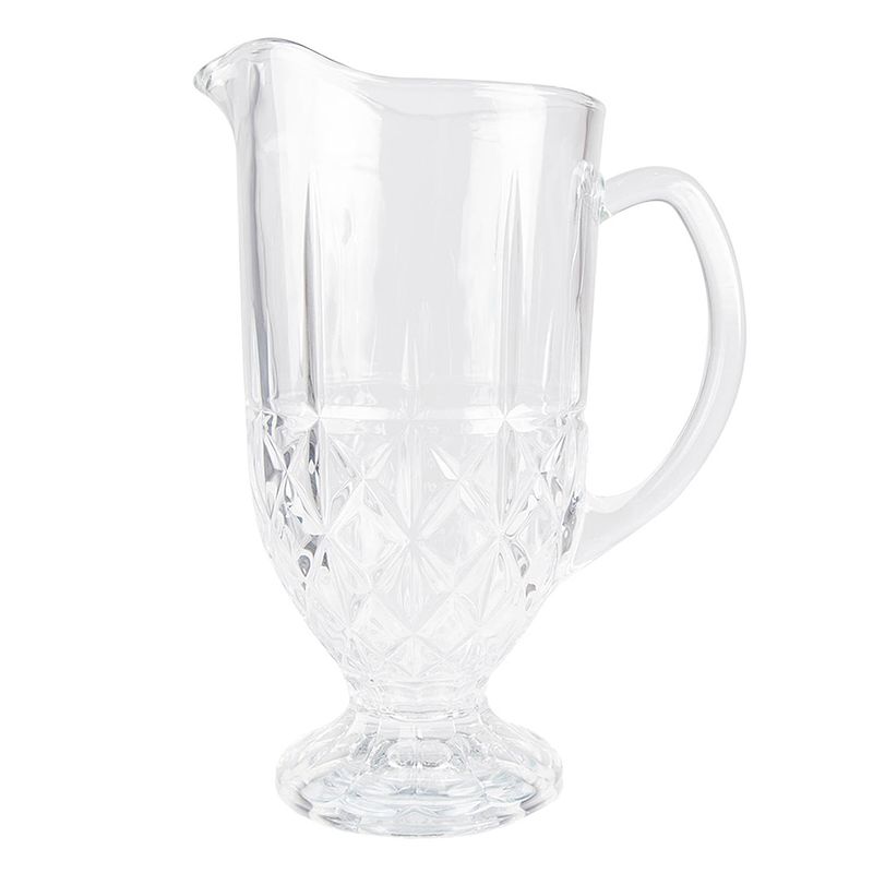 Foto van Clayre & eef decoratieve schenkkan 1145 ml glas waterkan kan transparant waterkan kan