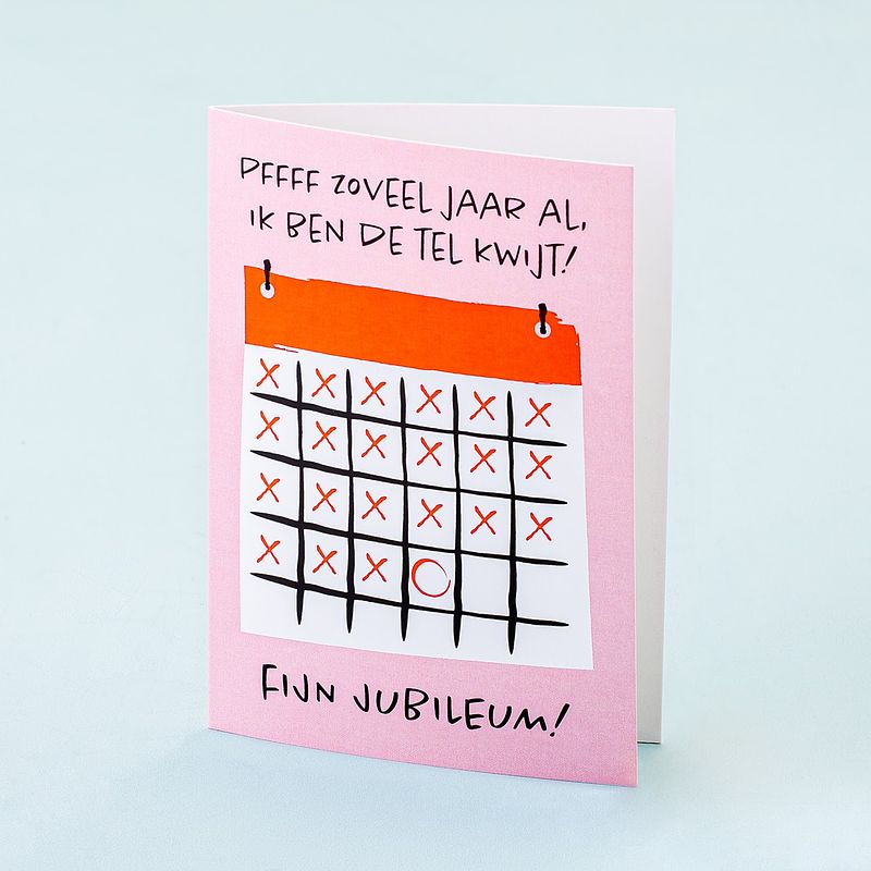 Foto van Wenskaart jubileum kalender