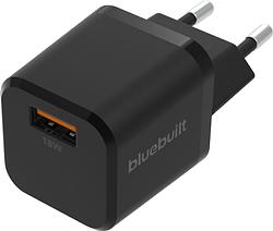 Foto van Bluebuilt quick charge oplader met usb a poort 18w zwart