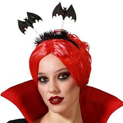 Foto van Halloween/horror verkleed diadeem/tiara - met vleermuizen - kunststof - dames/meisjes - verkleedhoofddeksels