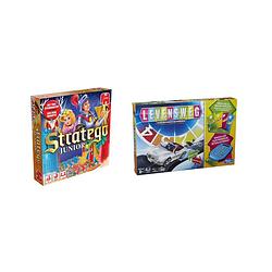 Foto van Spellenbundel - bordspel - 2 stuks - stratego junior & levensweg elektronisch bankieren