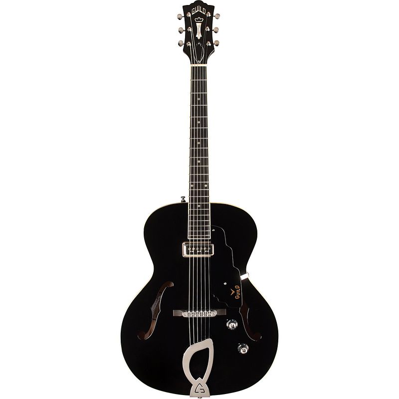 Foto van Guild t-50 slim dynasonic black semi-akoestische gitaar