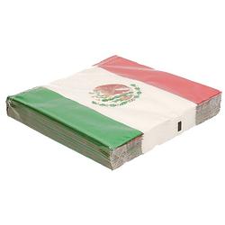 Foto van 20x landen thema versiering mexico vlag servetten 33 x 33 cm - feestservetten