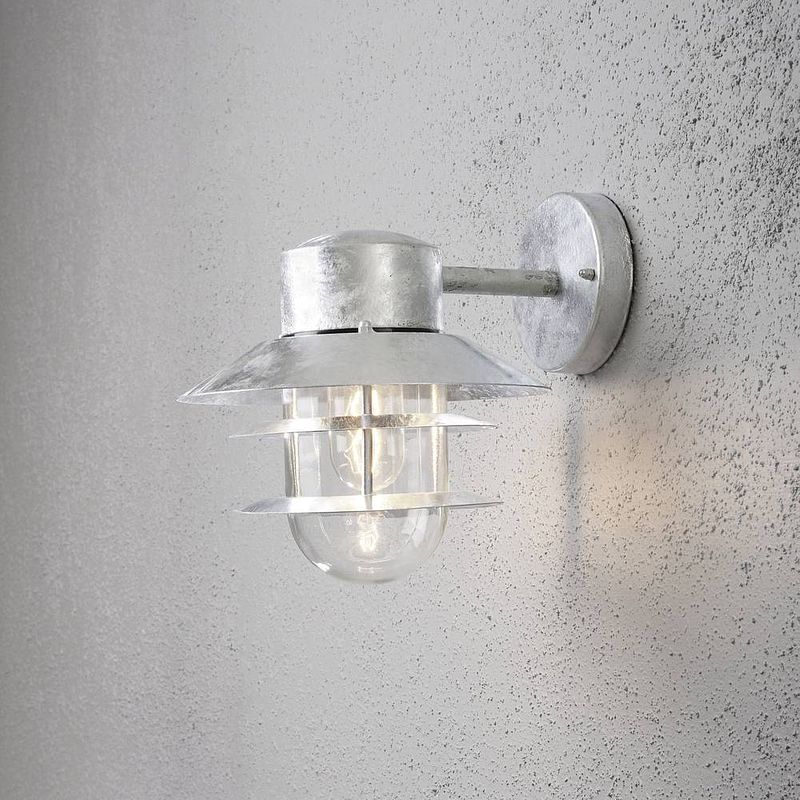 Foto van Konstsmide modena 7310-320 buitenlamp (wand) spaarlamp, led e27 60 w verzinkt