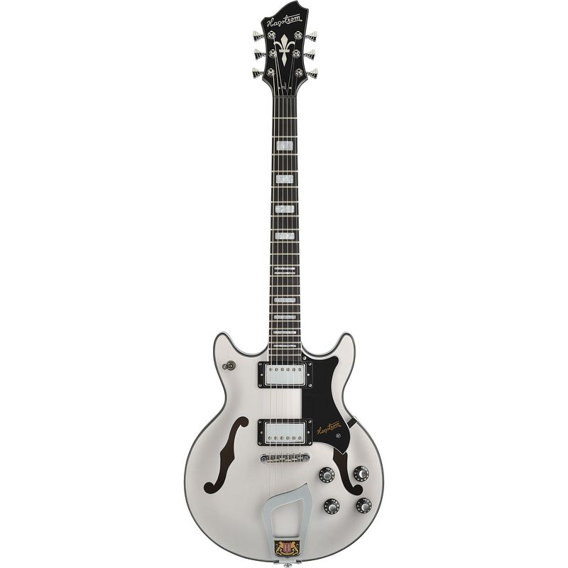 Foto van Hagstrom alvar swedish frost gloss semi-akoestische gitaar