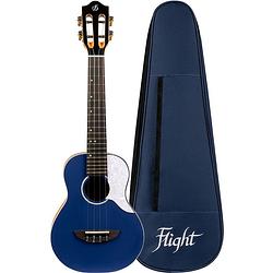 Foto van Flight iris concert ukulele dark blue concert ukelele met gigbag