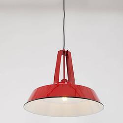 Foto van Lightning - donald hanglamp 1-l. metaal 43cm - rood