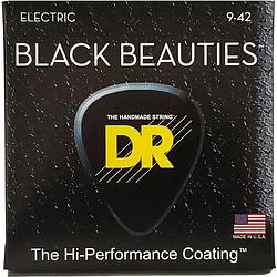 Foto van Dr strings bke-9 black beauties light 9-42 elektrische gitaarsnaren