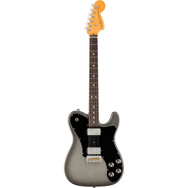 Foto van Fender american professional ii telecaster deluxe rw mercury elektrische gitaar met koffer