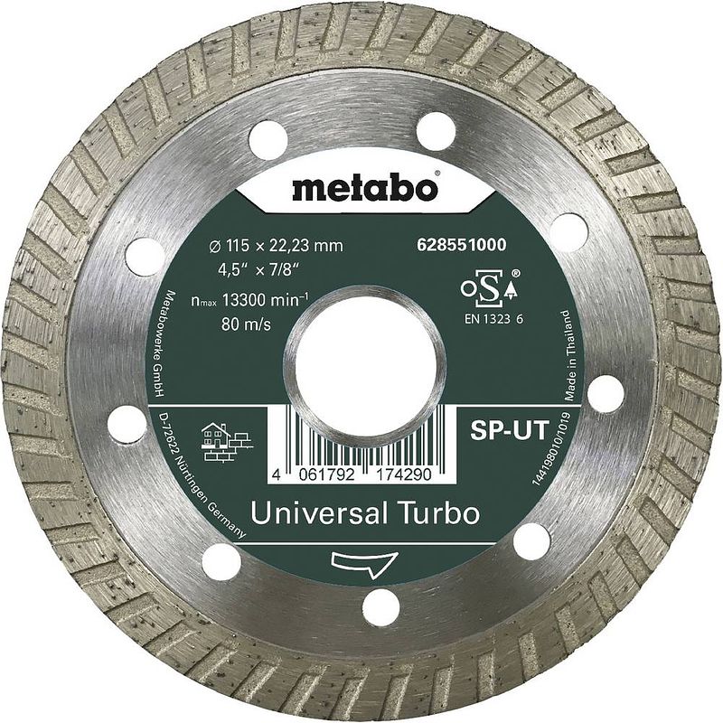 Foto van Metabo 628551000 metabowerke diamanten doorslijpschijf diameter 115 mm 1 stuk(s)