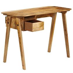 Foto van The living store mangohouten bureau - studeertafel - 110x50x76 cm - massief mangohout