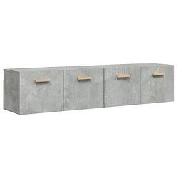 Foto van Vidaxl wandkasten 2 st 80x35x36,5 cm bewerkt hout betongrijs