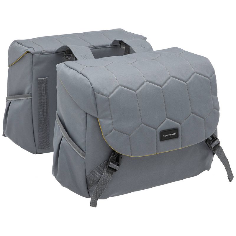 Foto van New looxs dubbele fietstas mondi joy quilted 38 liter grijs