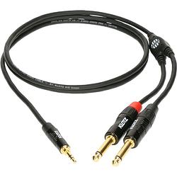 Foto van Klotz ky5-300 minilink pro y-kabel 3.5mm 3p - 2x 6.35mm 2p 3 meter