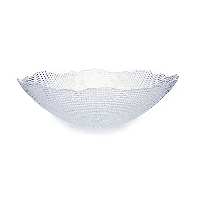 Foto van Grote fruitschaal infinity van bewerkt glas rond 31 cm - fruitschalen