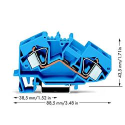 Foto van Wago 783-604 doorgangsklem 12 mm spanveer toewijzing: n blauw 25 stuk(s)