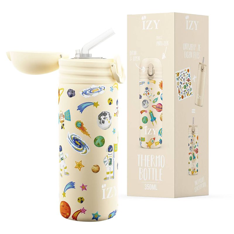 Foto van Izy kids - thermosfles/isoleerfles 350 ml - geel ruimte