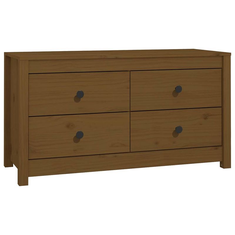 Foto van Vidaxl dressoir 100x40x54 cm massief grenenhout honingbruin