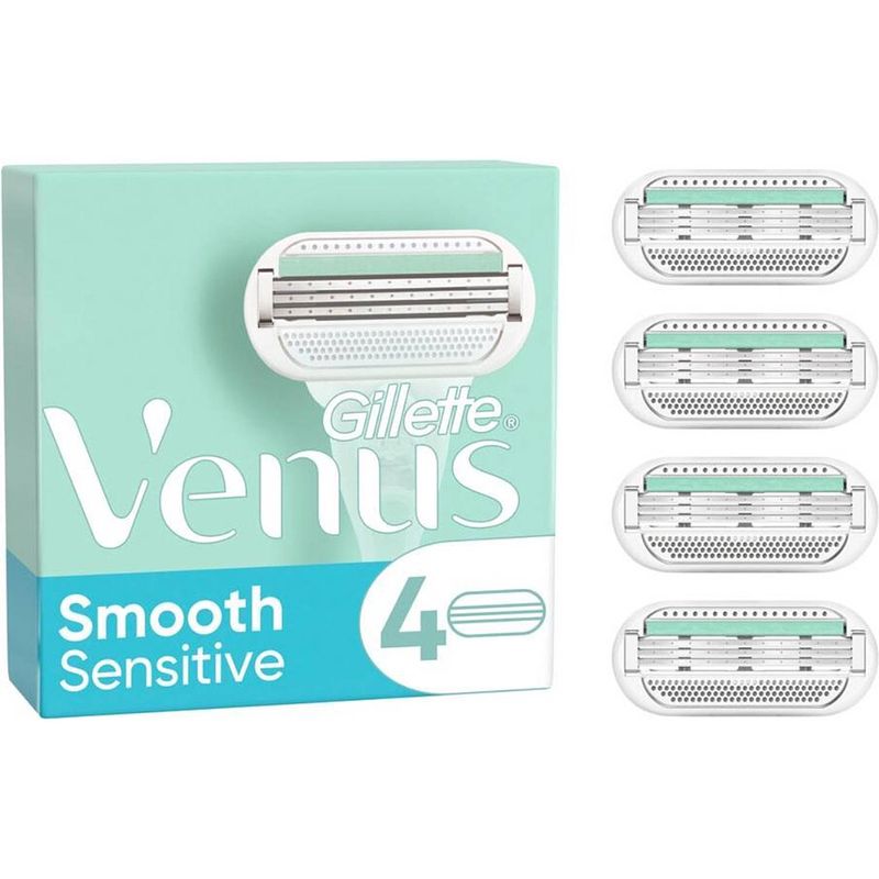 Foto van Gillette venus smooth sensitive scheermesjes - 4 stuks