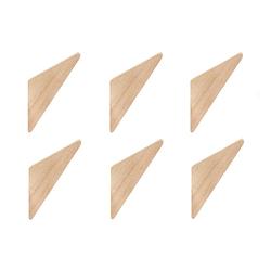 Foto van Quvio wandhaakje driehoek - hout - set van 6