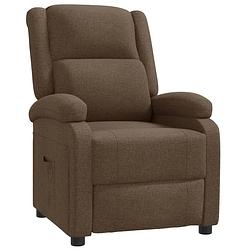 Foto van The living store luxe verstelbare fauteuil - bruin - 71 x 90.5 x 96 cm - comfortabel en duurzaam